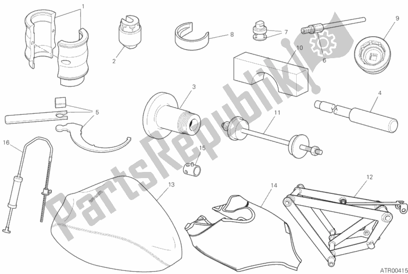 Tutte le parti per il Strumenti Di Servizio Per Officina (telaio) del Ducati Superbike Panigale V4 USA 1100 2020